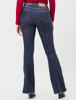Calça Jeans Flare com Recorte Vertical e Fenda