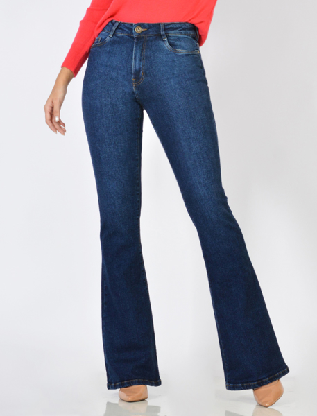 Calça Jeans Flare Stone Washed