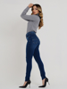 CALÇA JEANS SKINNY RECORTE BOLSO