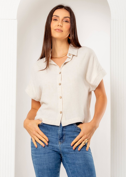 CAMISA MANGA CURTA CROPPED