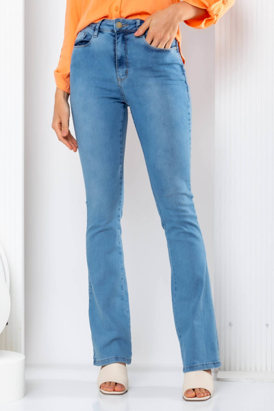 CALÇA JEANS FLARE ESTONADA