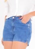 SHORTS JEANS COM DETALHE EM ILHÓS